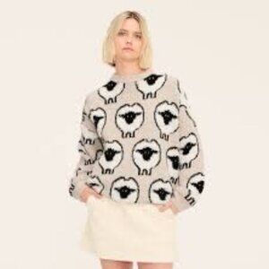 NWT Woolrich x Target Unisex sz Medium Sheep Print Pullover Sweater